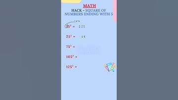 Square numbers ending with 5 #maths #mathstricks #education #square 