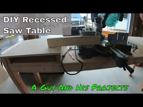 Building a recessed saw table DIY for garage or beginning wood worker. Easy first project