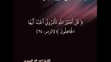 تلاوة خاشعة من سورة الزمر القارئ احمد الصيعري