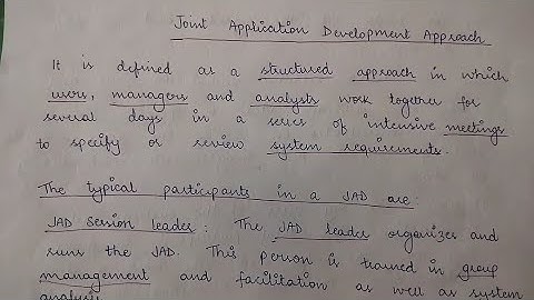 System Analysis and Design| JAD Approach  for Development of Information System