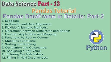 data science |Part - 13| pandas dataframe in details | part - 2