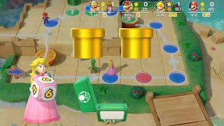 Super Mario Party Megafruit Paradise # 11 Peach vs Wario , Mario & Bowser