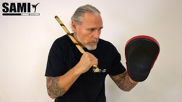 SAMI Stick Fighting - Pad Training  - Angle 2 Attack Block Combination And Punch