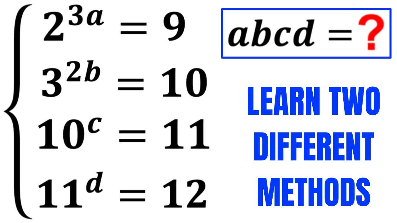 How to SolveSystem of Exponential Equations with Two Methods