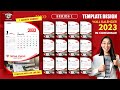 Desain kalender 2023 1 bulanan  tirtha studio