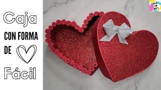 ♥️ Cómo hacer una CAJA con forma de CORAZÓN - Manualidad Fácil con GOMA EVA - DIY FOAMI