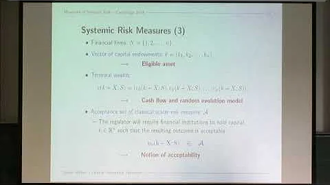 Dr. Stefan Weber | Measures of Systemic Risk