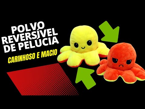 Polvo de Pelúcia Reversível Brinquedo Macio para Crianças Companheiro de pelúcia