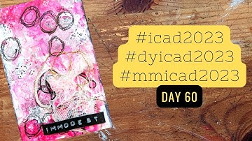 Day 60 | #icad2023 | #dyi2023 | #mmicad2023 | Mixed Media Index Card A Day | #flightyrambler | #icad