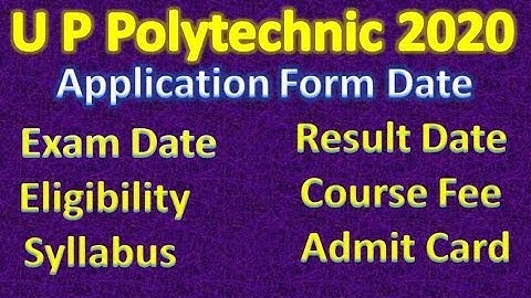 UP Polytechnic 2020 | jeecup 2020 | exam pattern, syllabus, eligibility of up polytechnic 2020