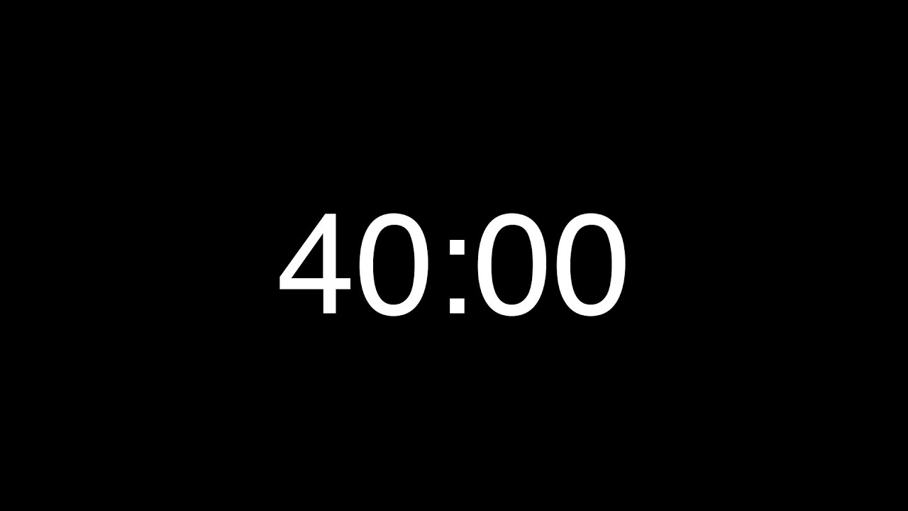 40 Minute Countdown Timer