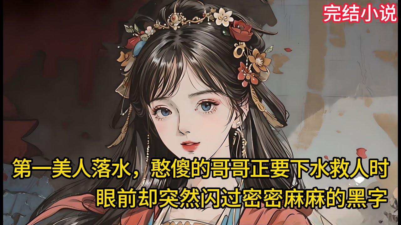 【一口氣看完 】第⼀美⼈落水，耿直憨傻的哥哥正要下⽔救⼈时，眼前却突然闪过密密麻麻的⿊字.........