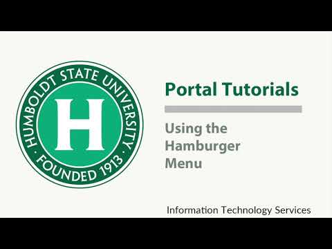 Using the Hamburger Menu on the HSU Portal