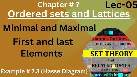 Minimal and maximal elements || First and last element || deff + example || set theory