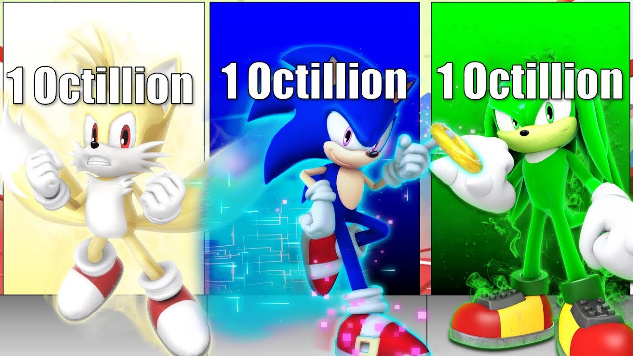 Sonic Vs Knuckles Vs Tails Power Levels Over The Years 