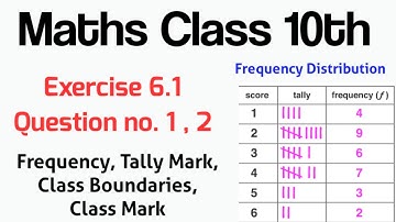 Unit 6 Exercise 6.1 Question no. 1 and 2 Class 10 Math PTB I Basic Statistics II Masood Mubashir.