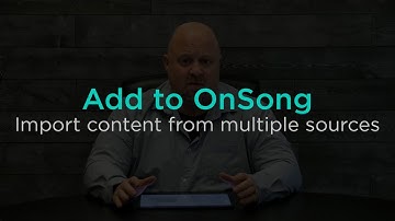 Import Content from Multiple Sources with Add To OnSong