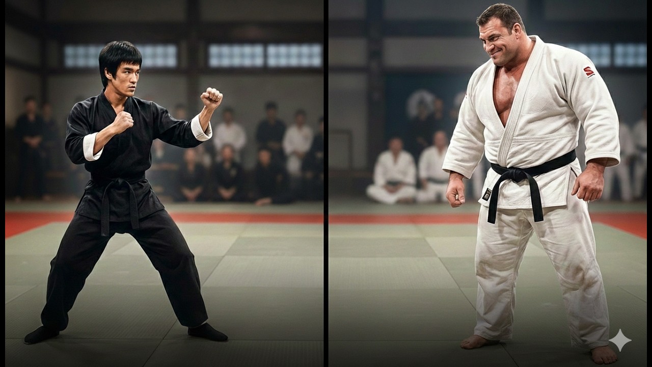 Брюс Ли был вызван на поединок мастером дзюдо весом 130 кг, который сказал_ «Кино не делает