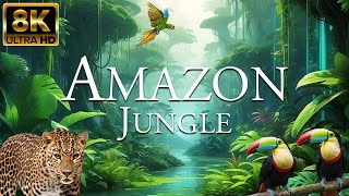 Amazon Jungle 8K ULTRA HD | Wild Animals of Amazon Rainforest | Nature Forest