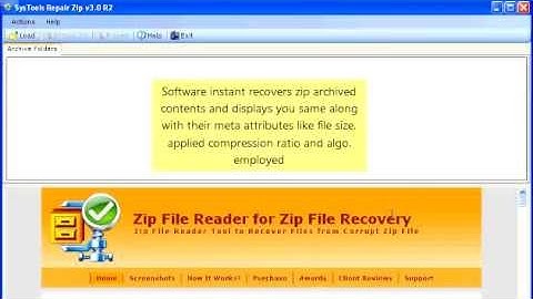Recover and repair zip data from inaccessible or corrupt zip files