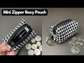 🌟EASY DIY - How to sew cute Zipper Boxy Pouch So Simple and Easy /  Great Sewing Tutorials