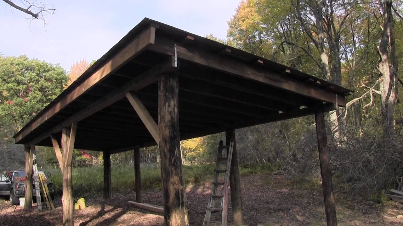 Post and beam shed is done.! - YouTube