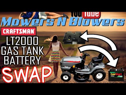 FREE CRAFTSMAN LT2000 LAWN TRACTOR REPOWER FUEL GAS TANK BATTERY CABLE REMOVAL SWAP RELOCATION FIX