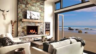 beach fireplace background living room hd vimeo fire screensaver crackling cosy