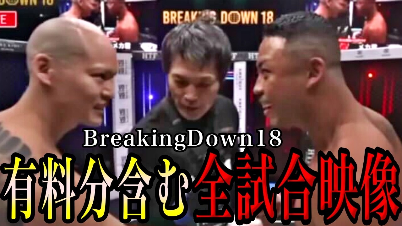 【有料放送含む】ブレイキングダウン18全試合総集編！目次付きで一気見可能【ブレイキングダウン/朝倉未来/切り抜き】