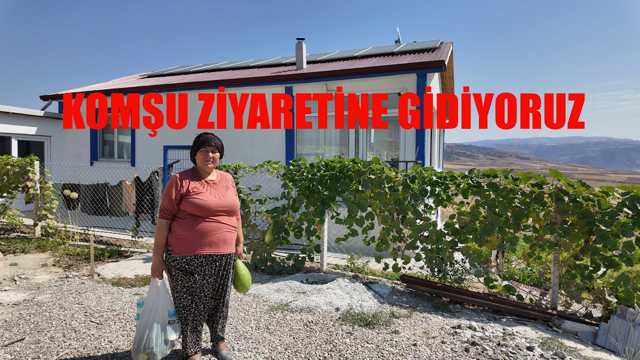 KOMŞULARIMIZA ZİYARETE GİTTİK SALÇA VE MELEMEN YAPIMI KIŞLIK