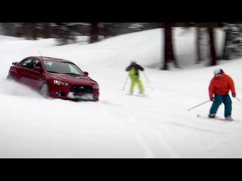 Evo versus Skiers - Top Gear USA - Series 1