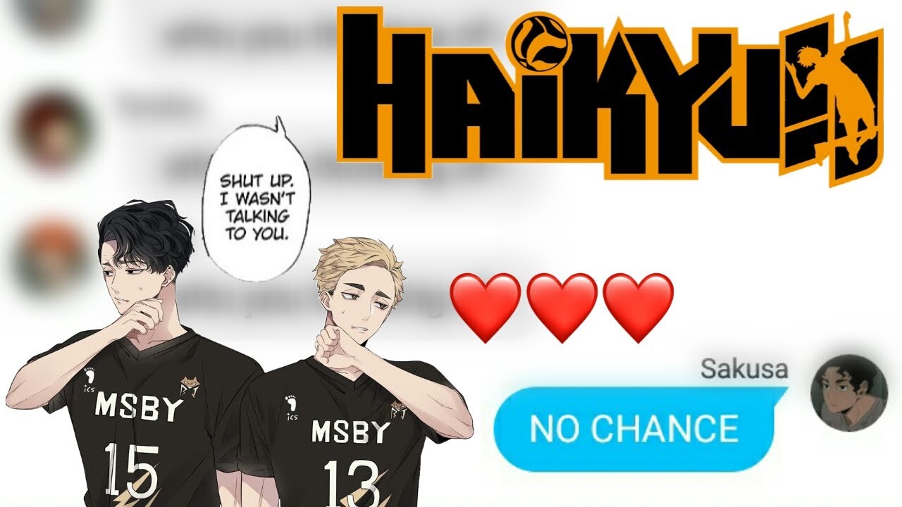 Haikyuu Texts - Sakusa is IN LOVE? || SakuAtsu