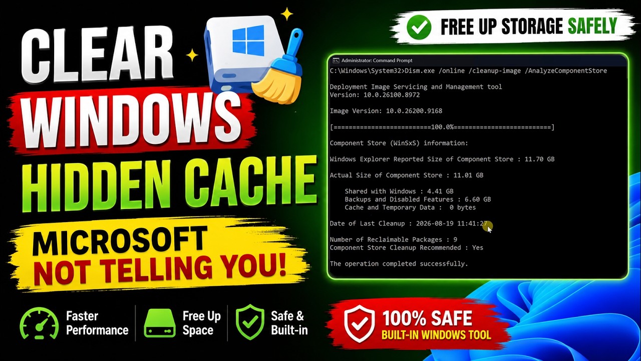 Clear Hidden Windows Cache Microsoft Doesn't Tell You About! - YouTube