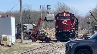 Engine Servicing At The Sardinia Wye & Long Train On Cincinnati Eastern Railroad, 26 Cars & 2 Locos!
