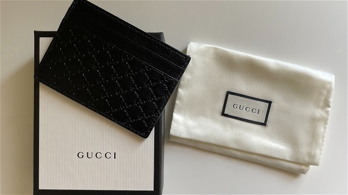 GUCCI Microguccissima Monogram Leather Card Case Black 262837