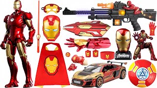 Iron Man Toys Collection Unboxing Review Action figures,Cloak,Mask,gloves,pistol,Shield,Laser sword