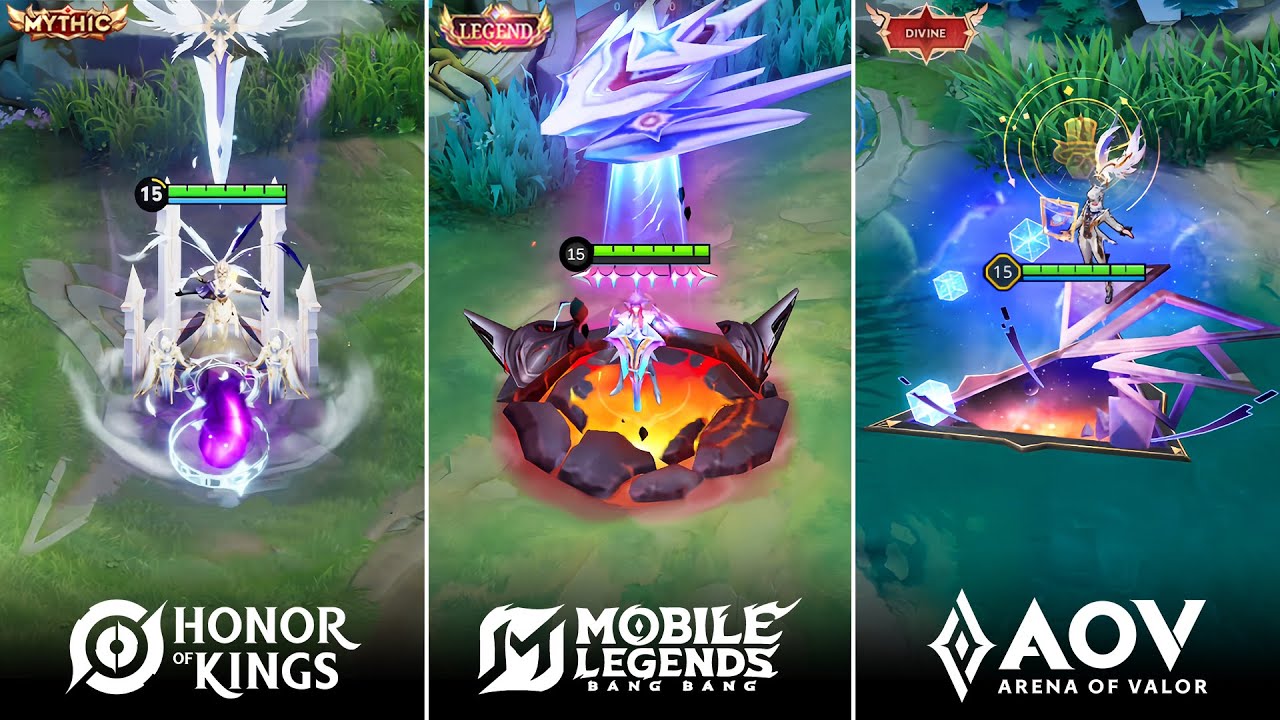 HOK (Mythic) VS MLBB (Legend) VS AOV (Divine) : Skins Recall Effect Comparison