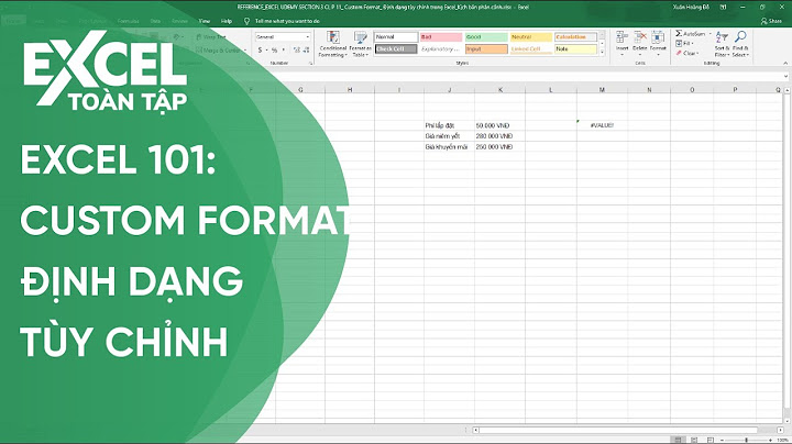 Chuyển đổi định dạng tùy chỉnh thành văn bản trong excel