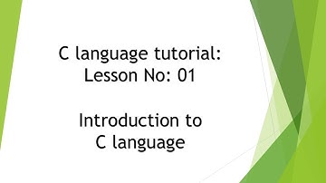 C programming tutorial || Lesson No: 1 || Introduction to C in urdu/hindi
