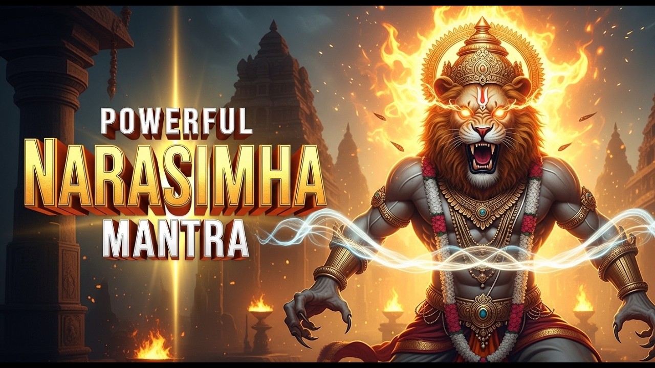 Powerful Narasimha Mantra for Protection, Courage & Divine Energy | Ugram Viram Mahavishnum Chant