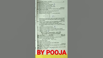 M.Sc 4th Semester External Exam CCSU, Meerut