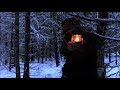 3 Day Deep Forest Winter Camping - Campfire Tent - Bushcraft - Plein Air Painting