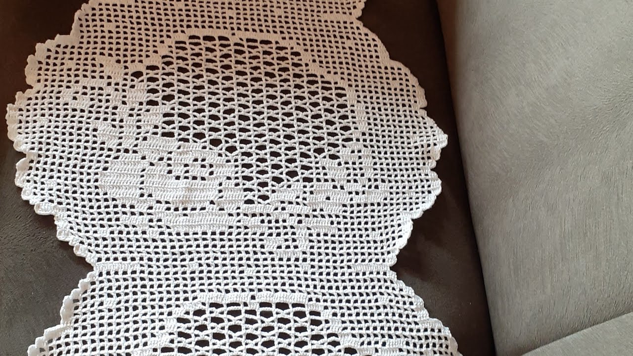 Caminho de mesa Delicado Parte 2/9 #crochefile