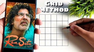 Akshay Kumar Outline Drawing using Grid Method ✍🏻 || #tutorial