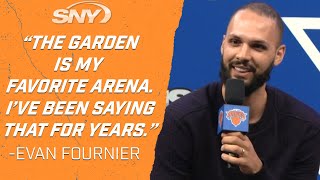 Evan Fournier says the Garden has always been his favorite arena | Knicks News Conference | SNY