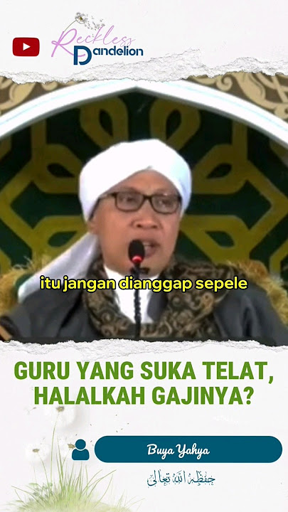 HUKUM GAJI YANG SUKA TELAT MASUK KERJA #gaji #guru #buyayahya #kajianislam #pegawainegeri #pns