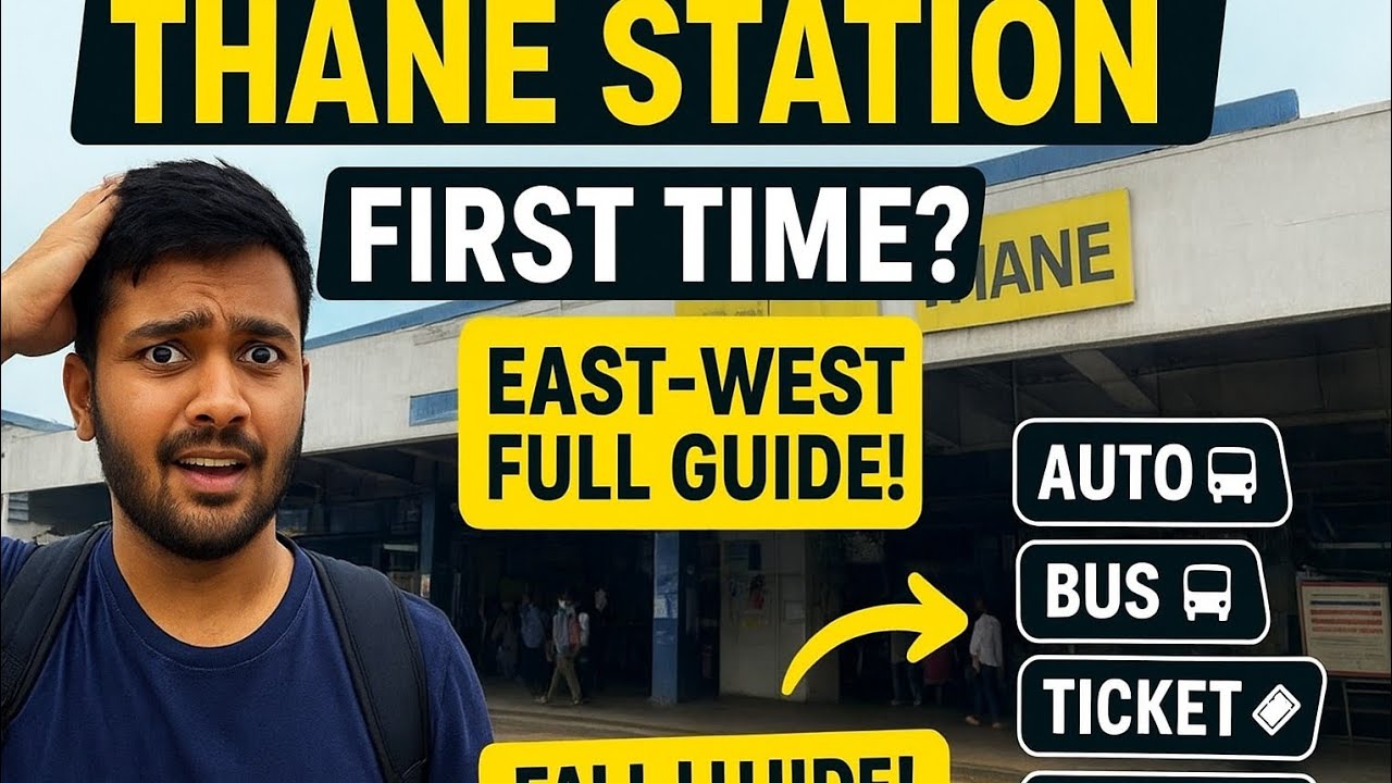 “Thane Station Complete Guide | First Time Thane East–West Tour | Auto, Bus, Ticket, Food Info”