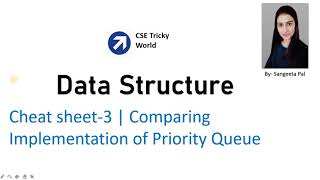 Data Structures| Cheat sheet-3| Comparison of Implementation of Priority Queue| GATE CS| NTA NET