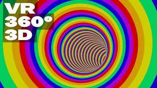 3D VR360 Rainbow Ride | Virtual Reality Tunnel [8K, 60fps]