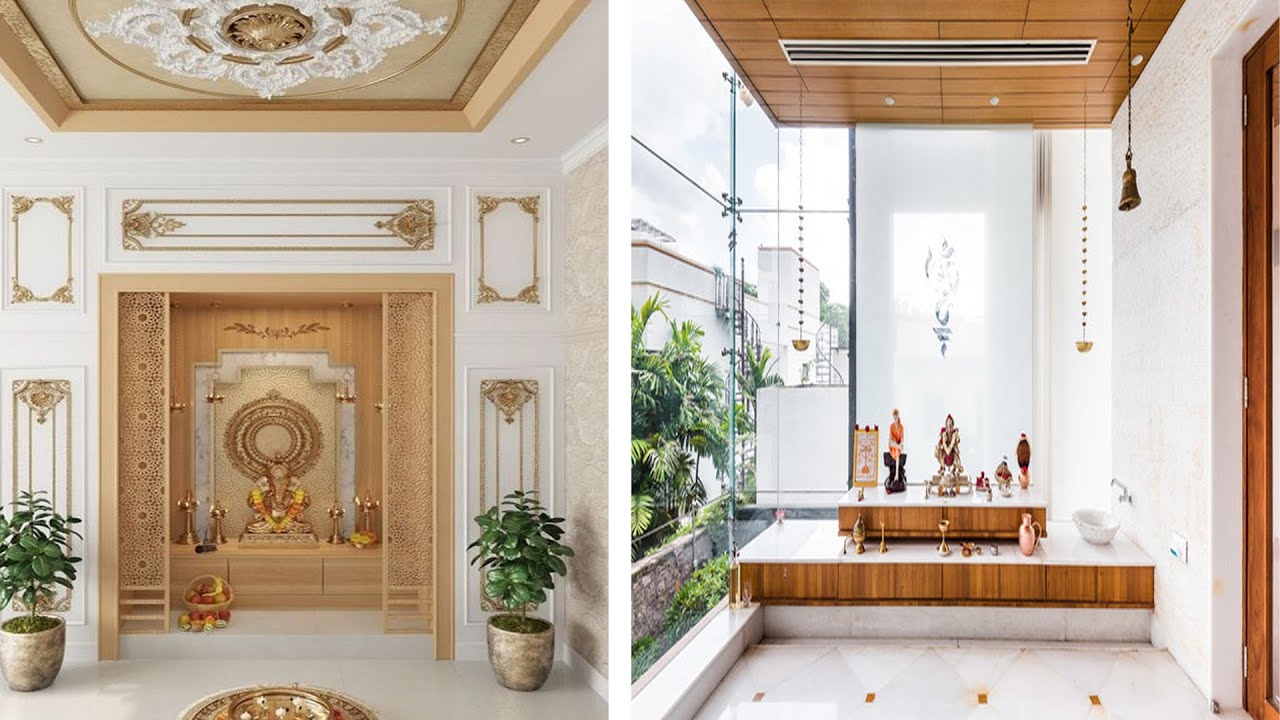 30+ Luxury Temple Design, Latest Pooja Room Home Mandir Design// Small ...
